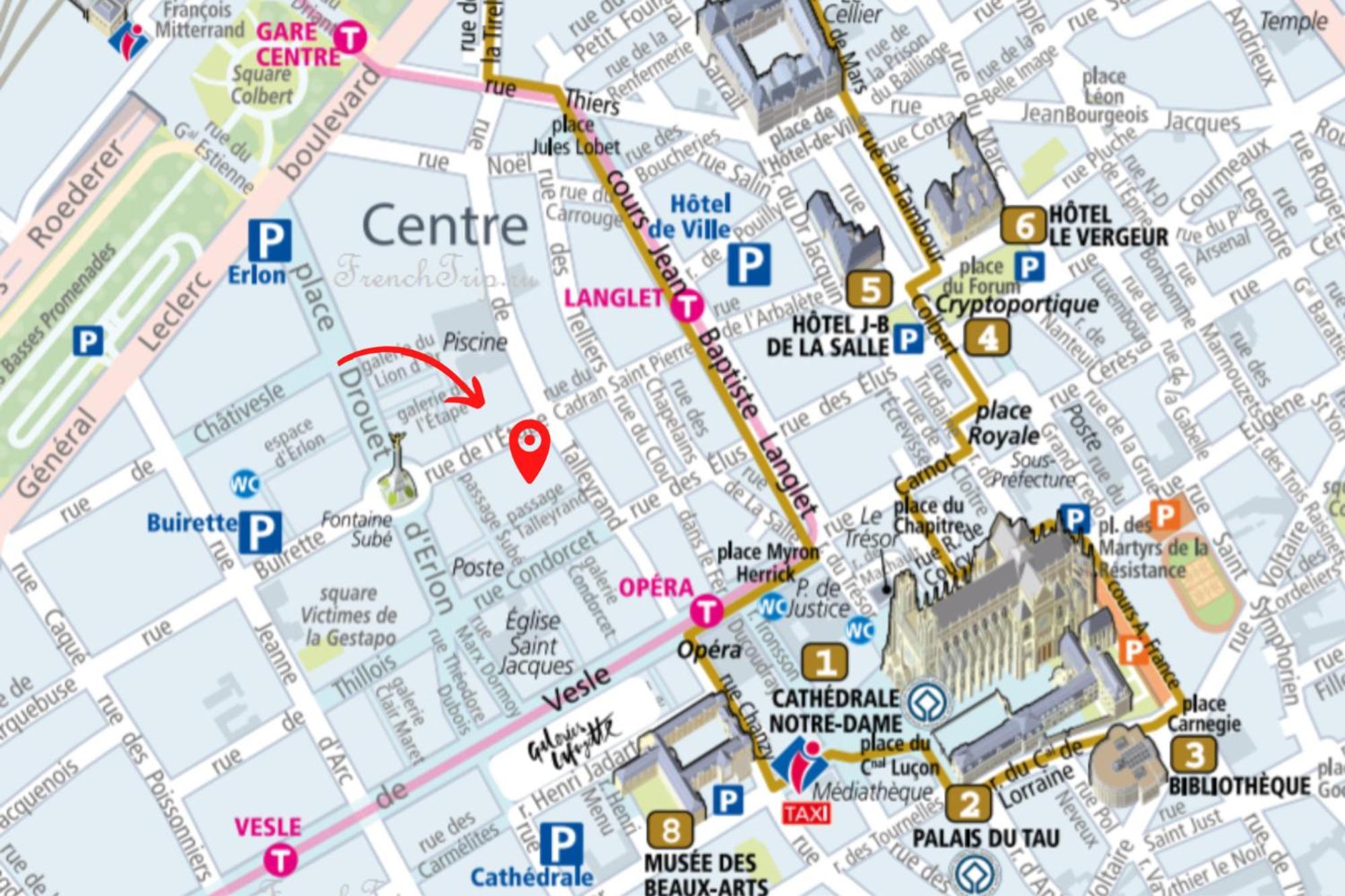 Passage Secret - Ideal Pro, Couples, Familles & Amis - Le Calme En Hypercentre - Wifi Haut Debit - Netflix - Machine A Laver - Gare, Cathedrale, Commerces, Restaurants & Transports En Commun A Moins De 10 Minutes A Pied 兰斯 外观 照片