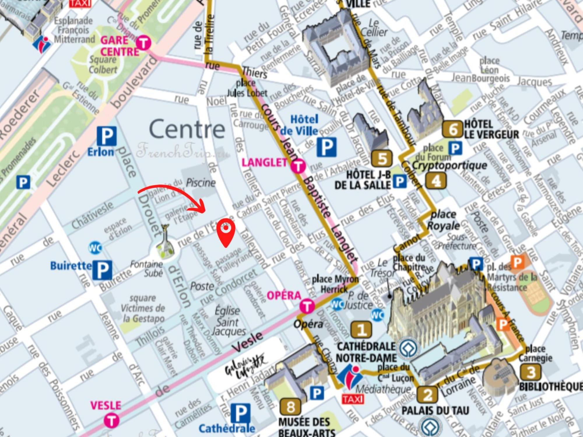 Passage Secret - Ideal Pro, Couples, Familles & Amis - Le Calme En Hypercentre - Wifi Haut Debit - Netflix - Machine A Laver - Gare, Cathedrale, Commerces, Restaurants & Transports En Commun A Moins De 10 Minutes A Pied 兰斯 外观 照片